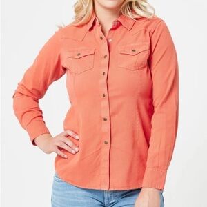 Ryan Michael Western Coral Shirt